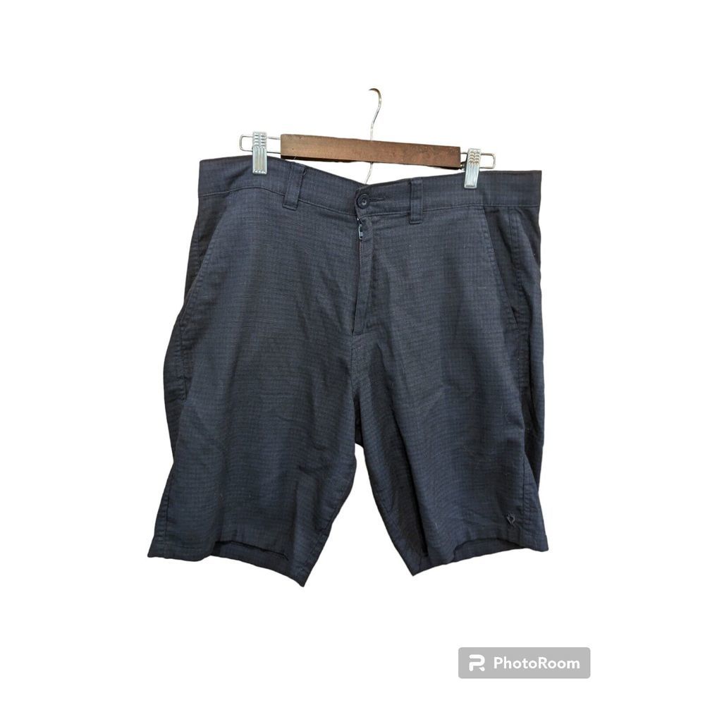 Hang Ten Shorts Mens‎ 34 Gray Black Chino Golf Casual Outdoor Adult